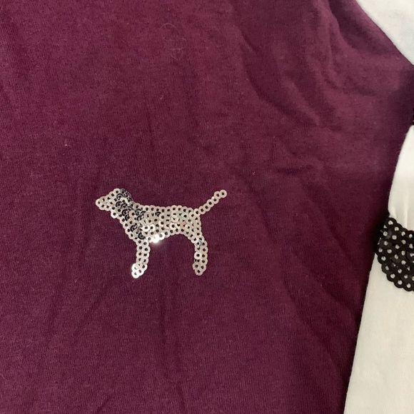 PINK BS BURGANDY BLING TSHIRT/ YOGA LEGGINGS OUTFIT - Picture 9 of 12